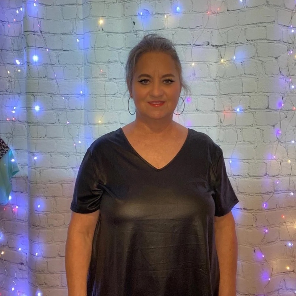 Black V- Neck Top